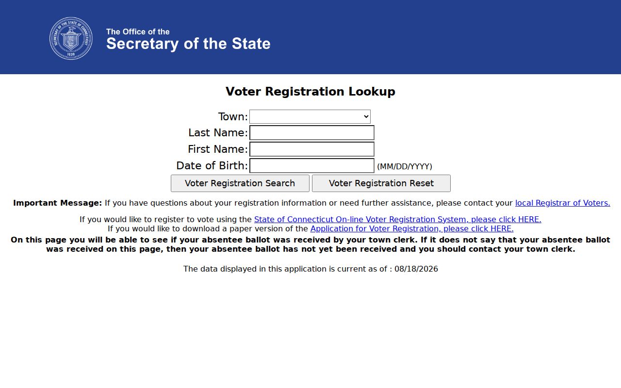Norwalk residents directory Connecticut voter lookup