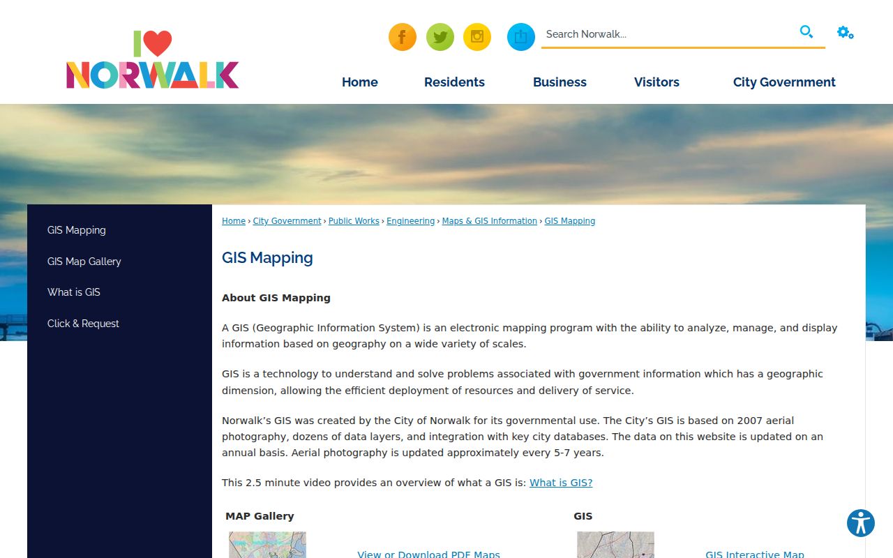 Norwalk street directory GIS parcel map